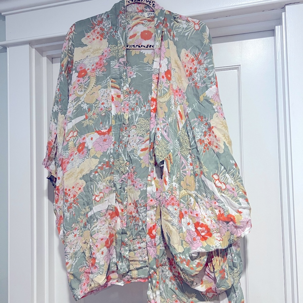 Spell - Gypsy Sisters Kimono - OS - Sage - Vintage - Picture 2 of 7